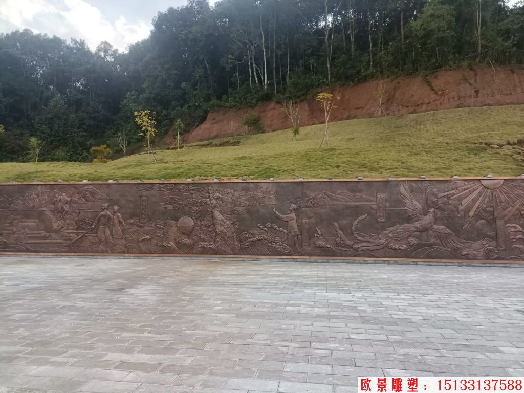 墻體紫銅浮雕 鍛銅雕刻 紫銅鍛打鍛造工藝浮雕 墻壁壁畫(huà)浮雕24