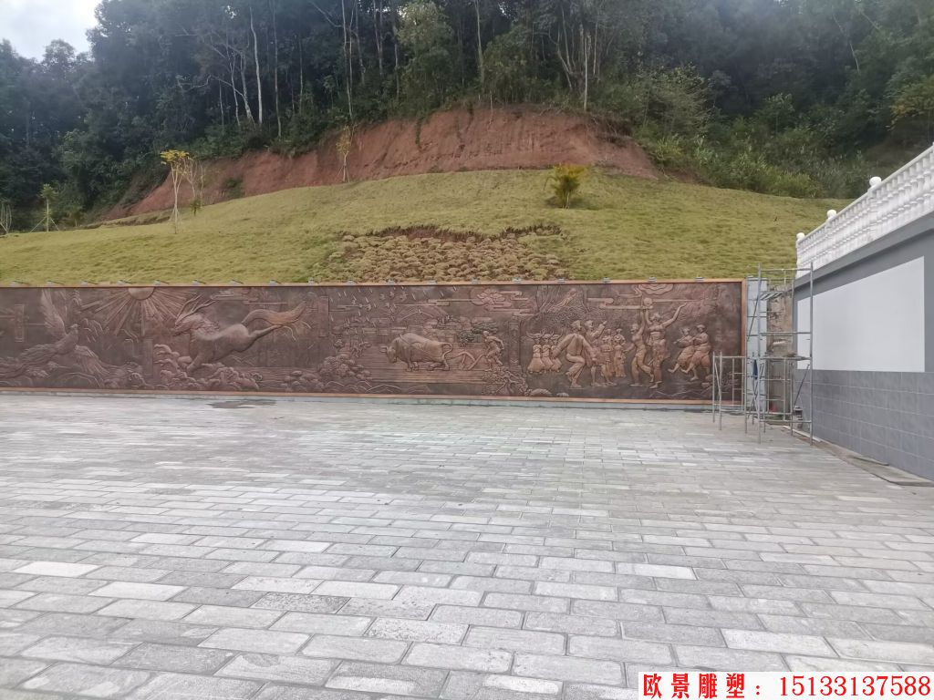 墻體紫銅浮雕 鍛銅雕刻 紫銅鍛打鍛造工藝浮雕 墻壁壁畫(huà)浮雕27