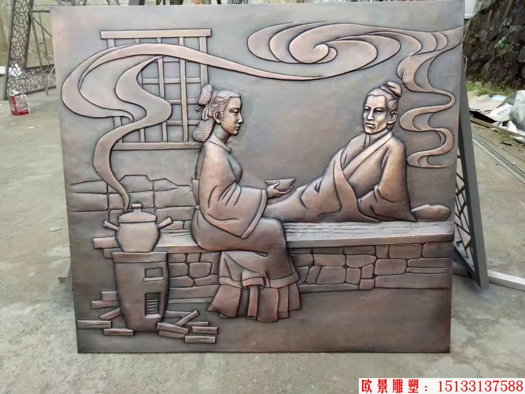 墻體紫銅浮雕 鍛銅雕刻 紫銅鍛打鍛造工藝浮雕 墻壁壁畫浮雕12