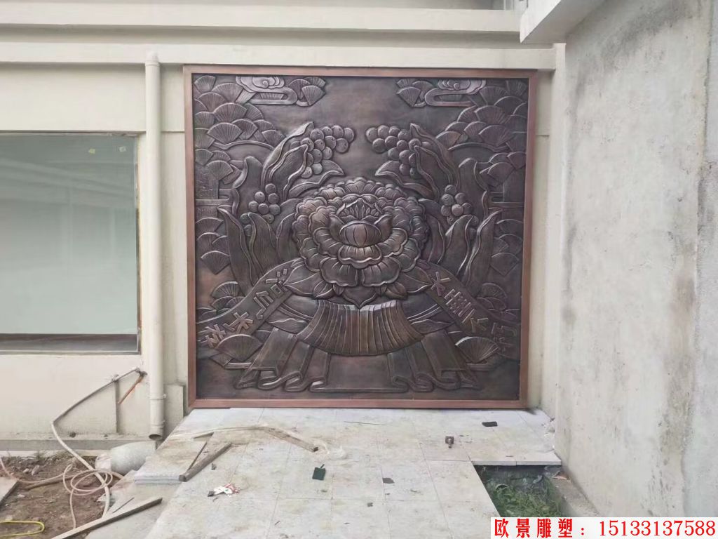 墻體紫銅浮雕 鍛銅雕刻 紫銅鍛打鍛造工藝浮雕 墻壁壁畫浮雕9